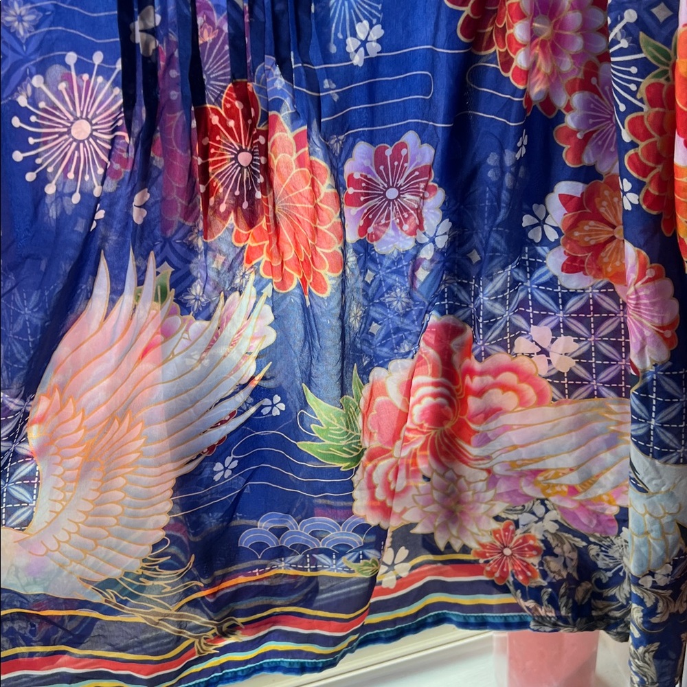 Johnny Was Multicolor Floral Tunic - Picture 7 of 8